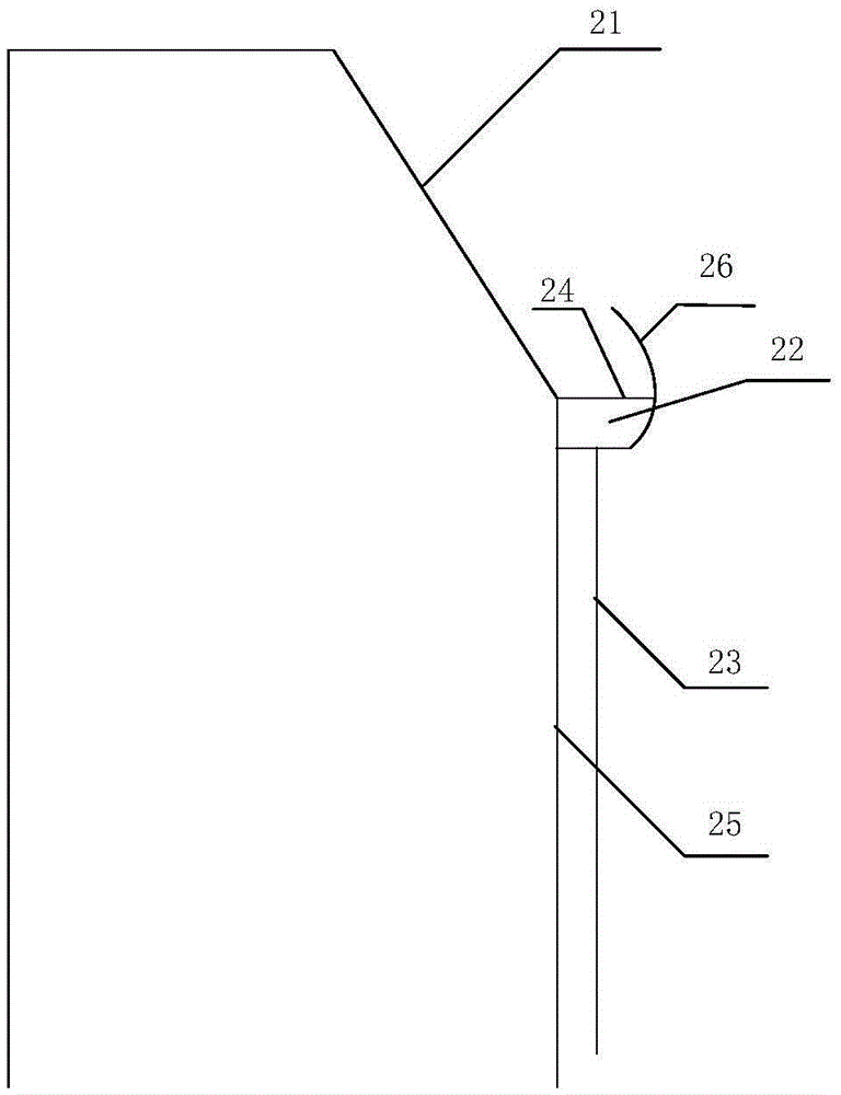 Roof rainwater flow guide device with noise eliminating and buffering functions