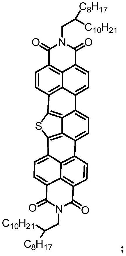 Diimide derivative containing isothioindene and preparation method thereof