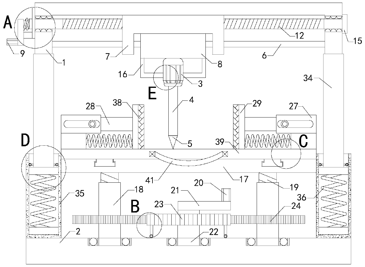 Plate drilling equipment for rural basic buildings