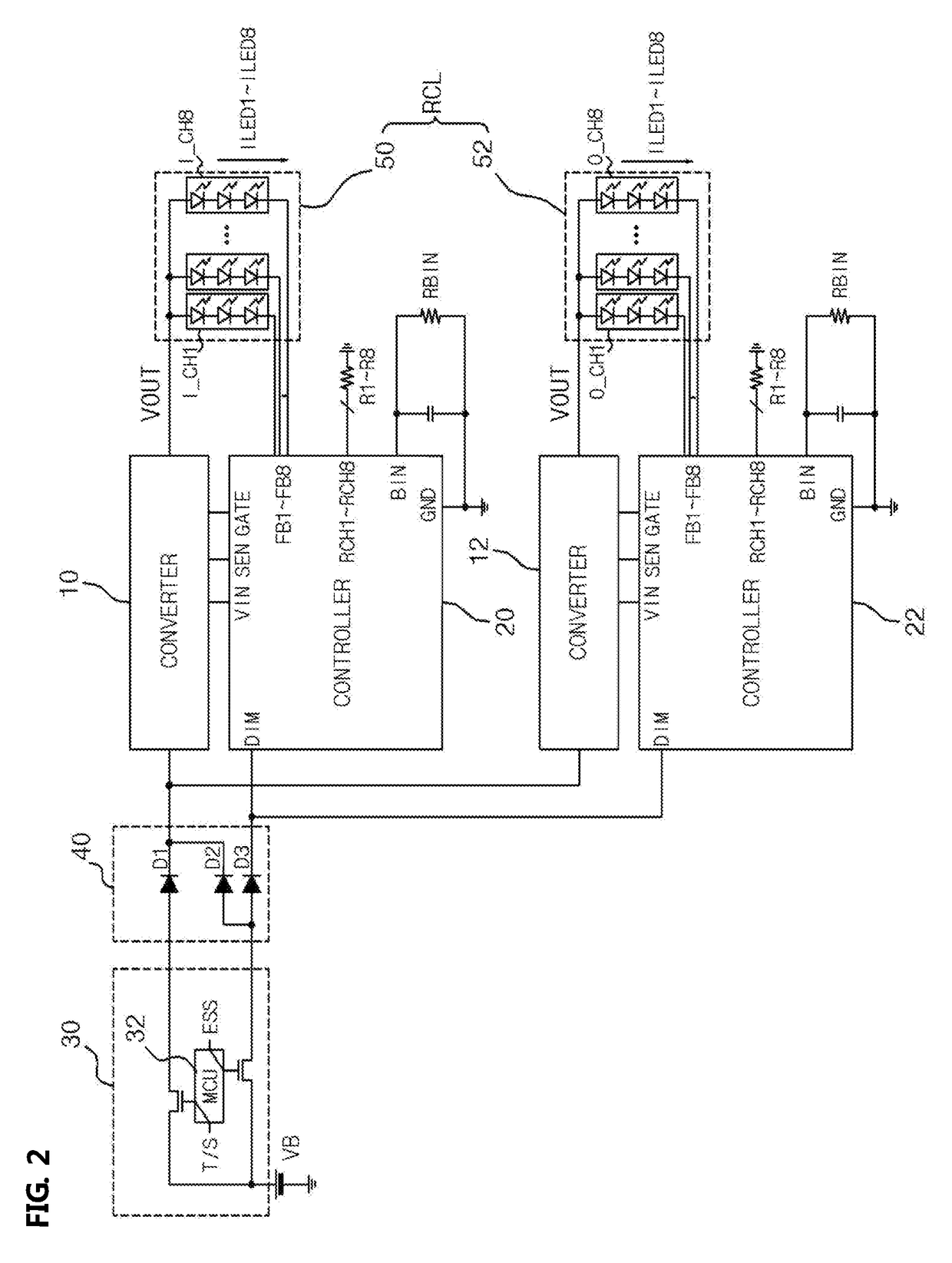 Lamp control device and control method therefor