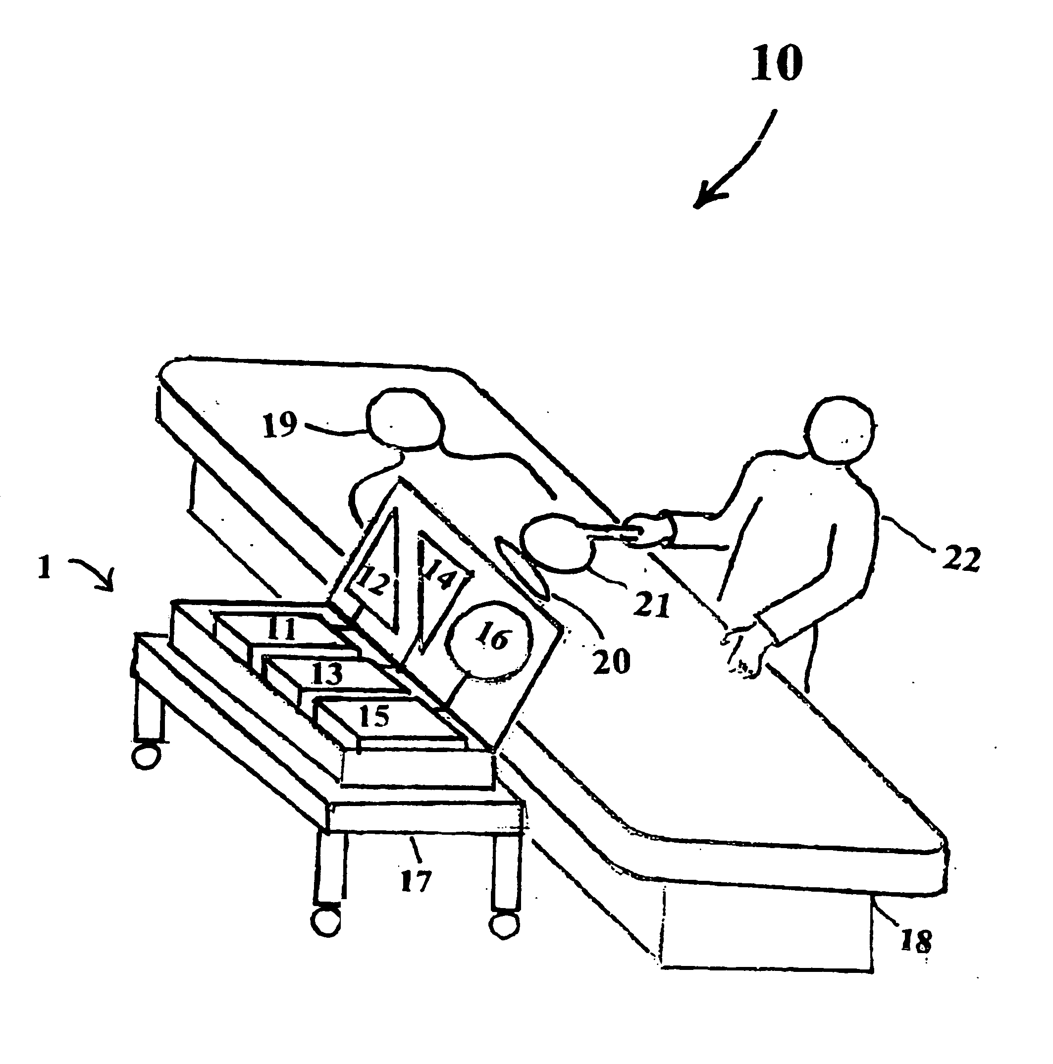 Multiplex system for the detection of surgical implements within the wound cavity