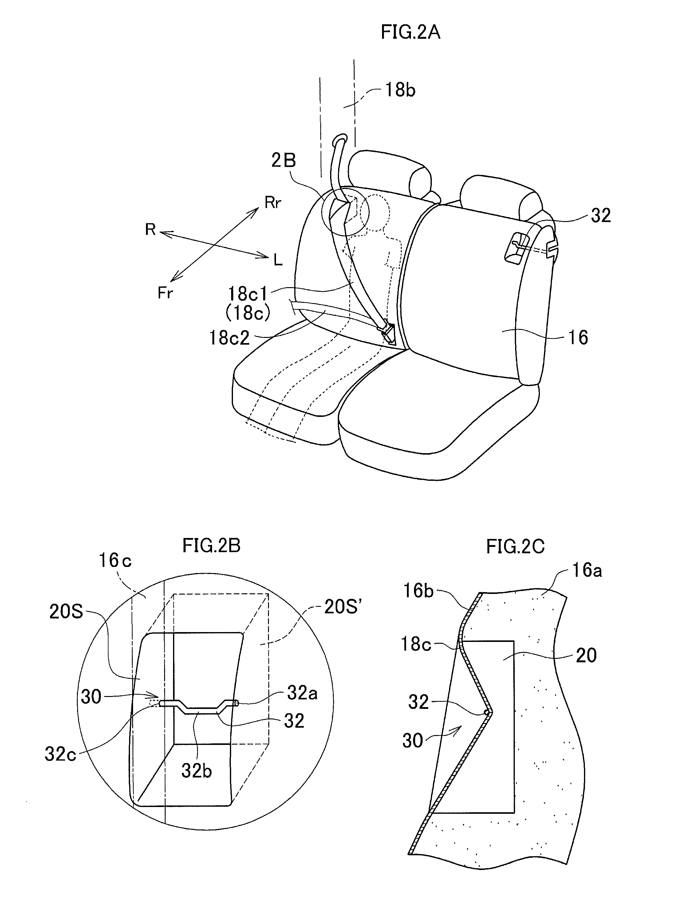 Seat belt device for the vehicle seat