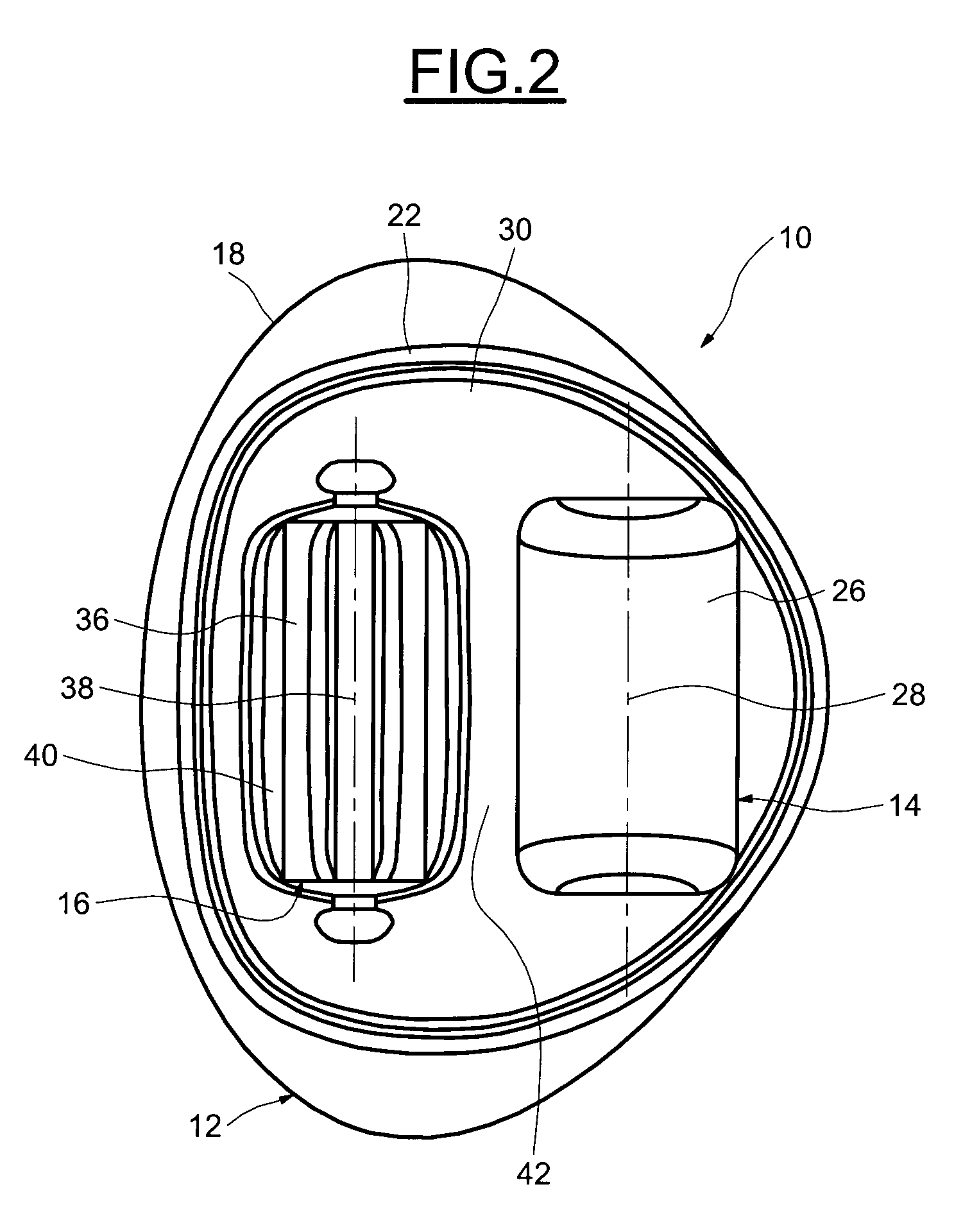 Device for massaging the skin