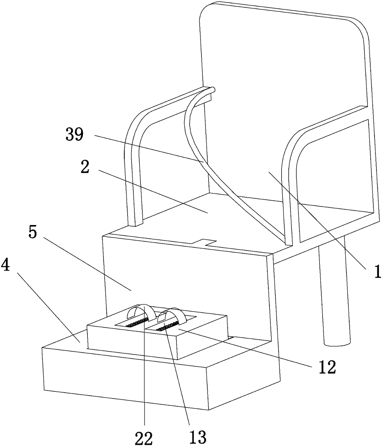 Alower limb passive movement rehabilitation chair for the surgery department