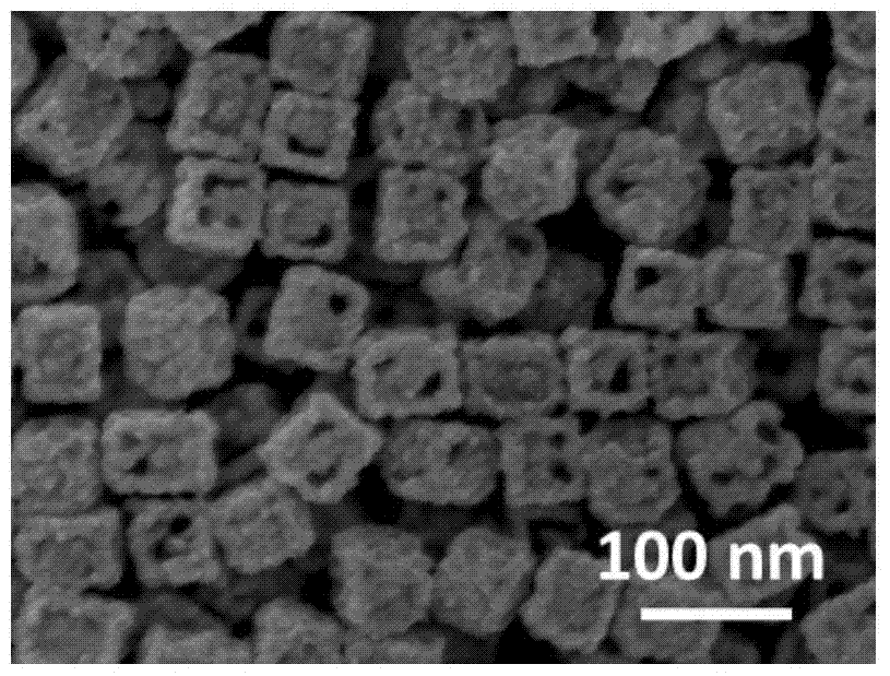 Three-dimensional "photo frame and photo" structure nano gold material, its synthesis method and application