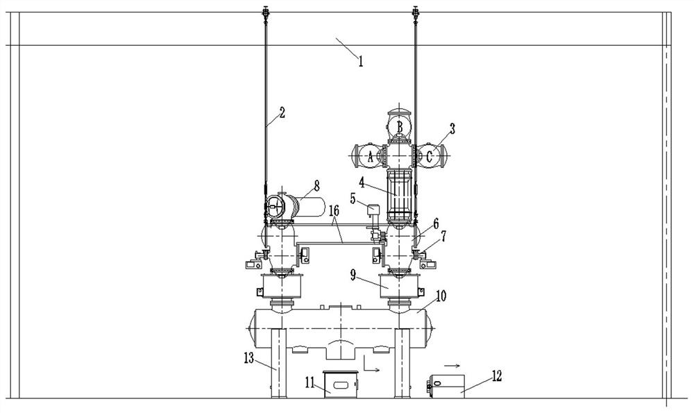 Construction method of technical transformation of gis body equipment