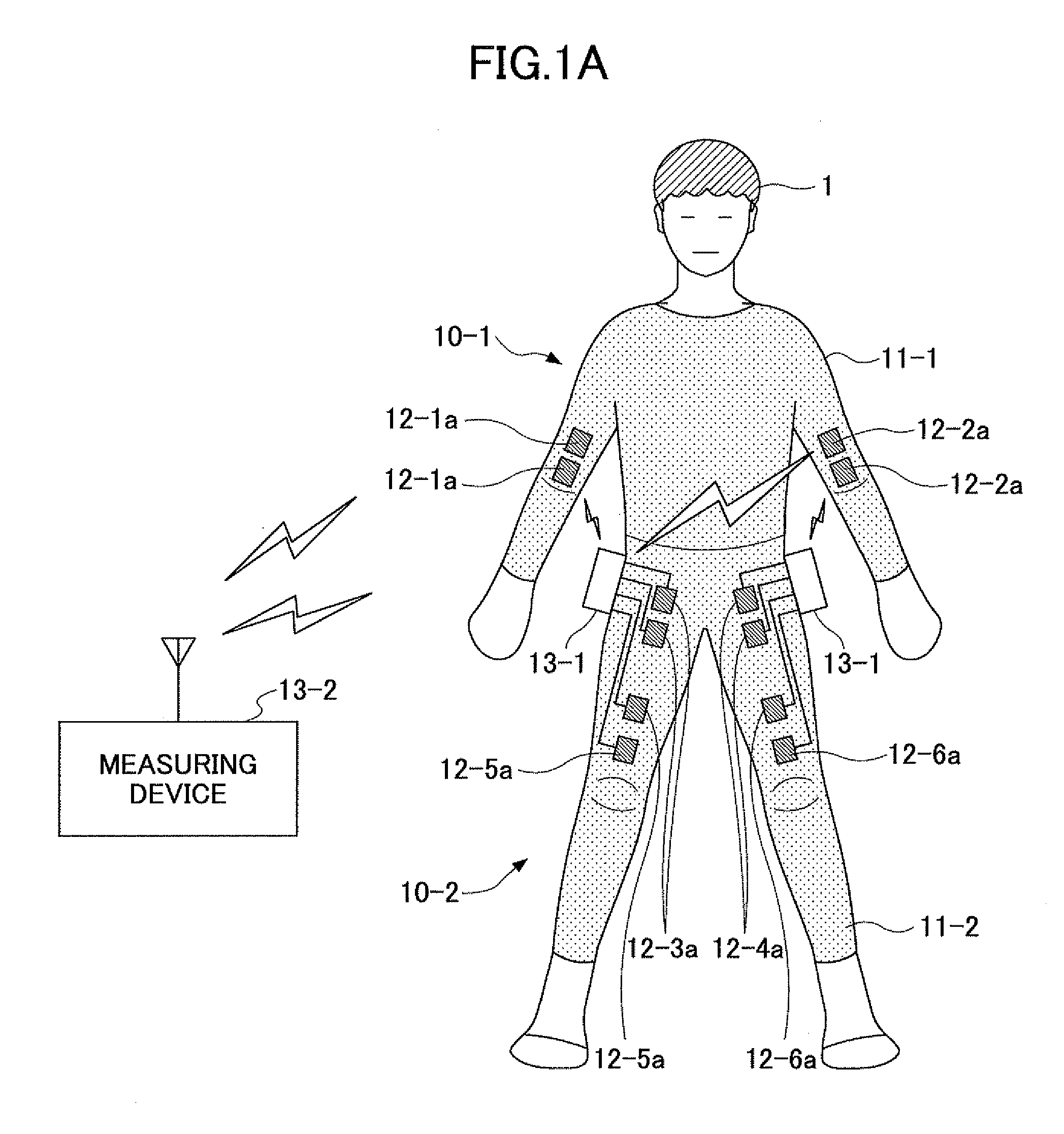 Biological signal measuring wearing device and wearable motion assisting apparatus