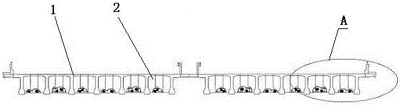 Highway T-beam transverse diaphragm prestressed reinforcement structure and its strengthening method