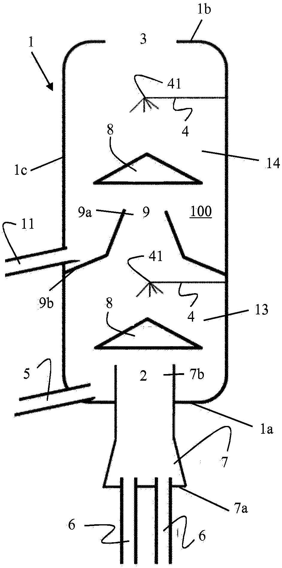 System and method for reducing the amount of sulfur oxides in exhaust gas