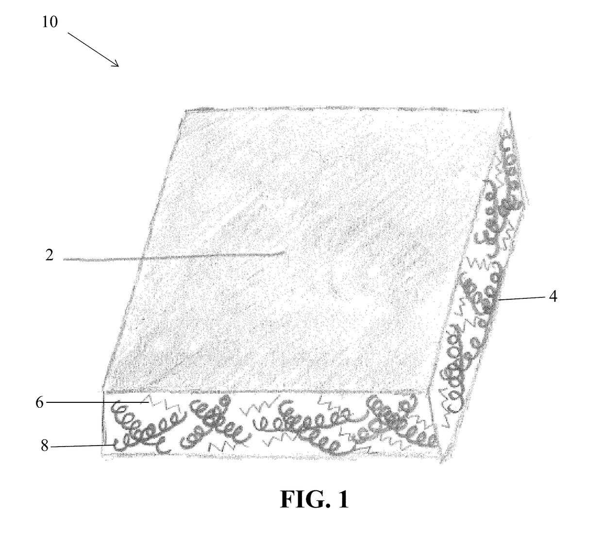 Migration resistant batting with stretch and methods of making and articles comprising the same