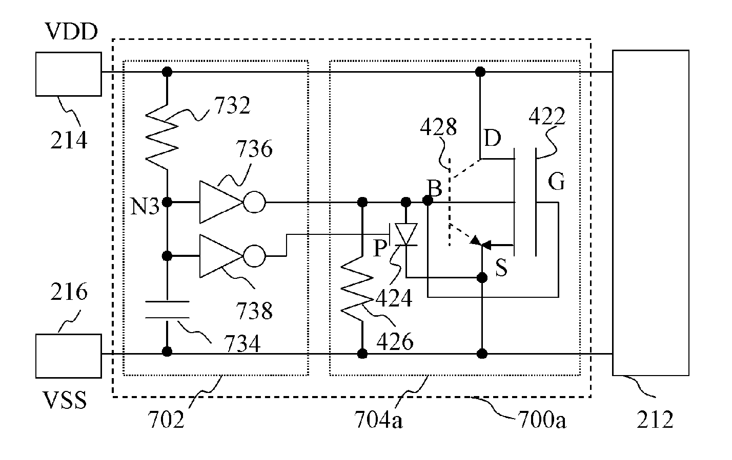 Electrostatic discharge protection circuit and semiconductor structure for electrostatic discharge