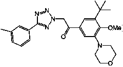 Meta-substituted tetrazole acetophenone as well as preparation method and usage thereof