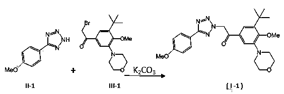 Meta-substituted tetrazole acetophenone as well as preparation method and usage thereof