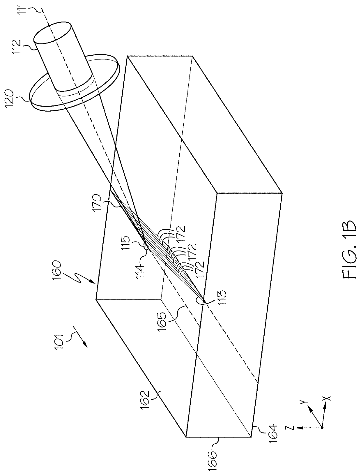 Phase-modified quasi-non-diffracting laser beams for high angle laser processing of transparent workpieces