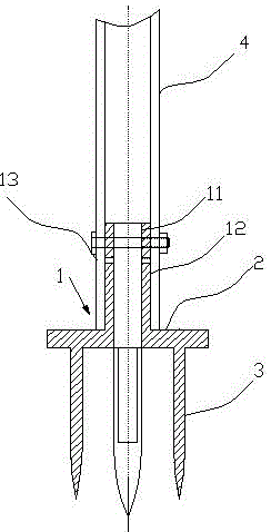 Muddy land fixing pile easy and convenient to use