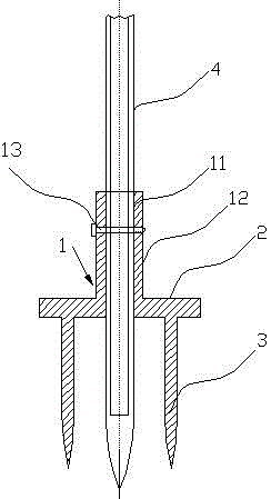 Muddy land fixing pile easy and convenient to use