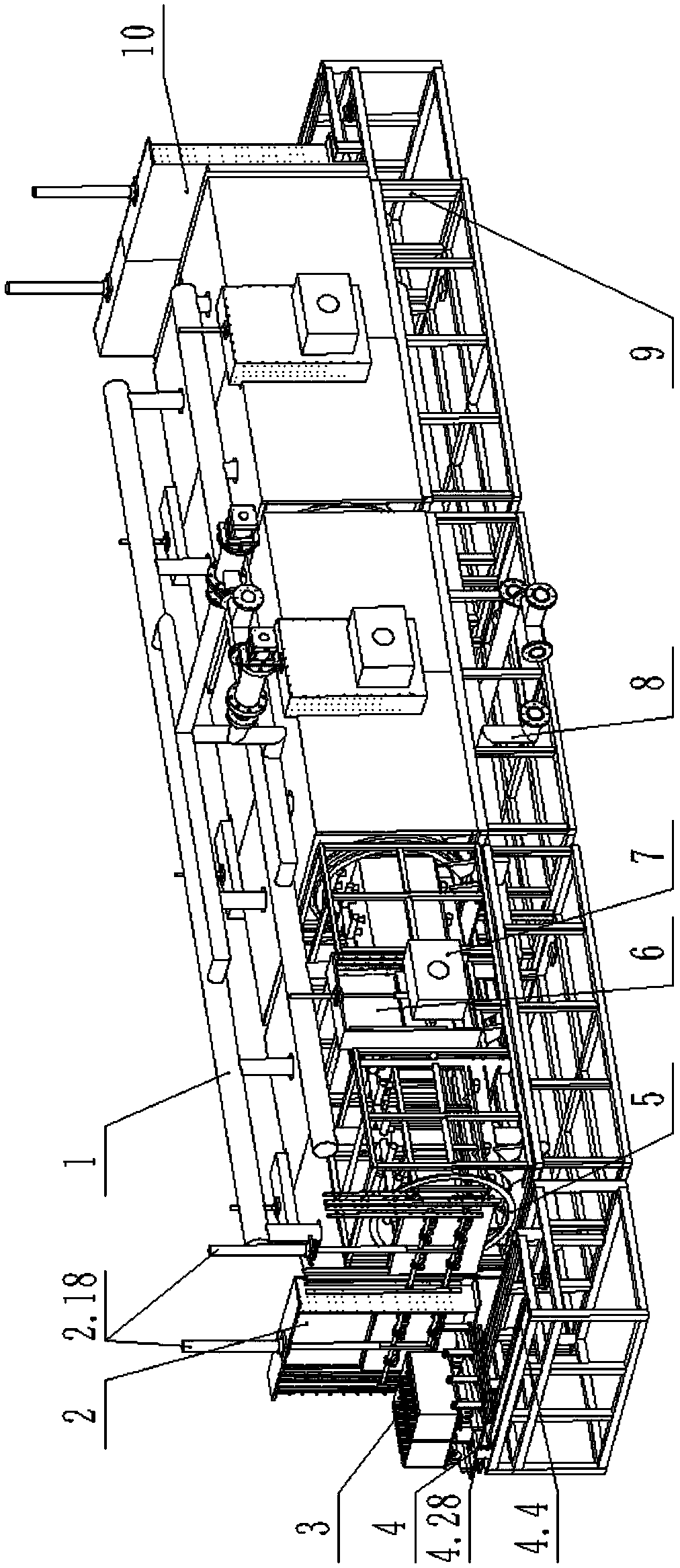 A lithium-ion battery cell baking and drying production line