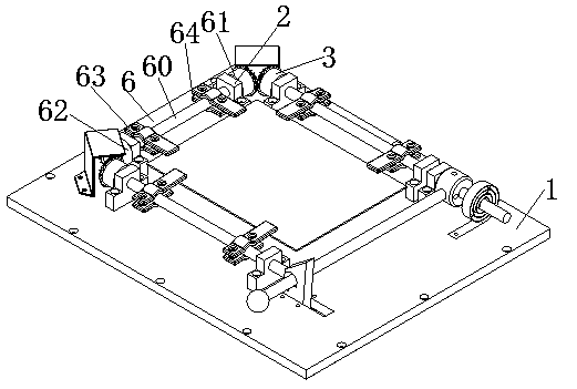 Second rotating shaft group of three-axis linked large circuit board testing fixture