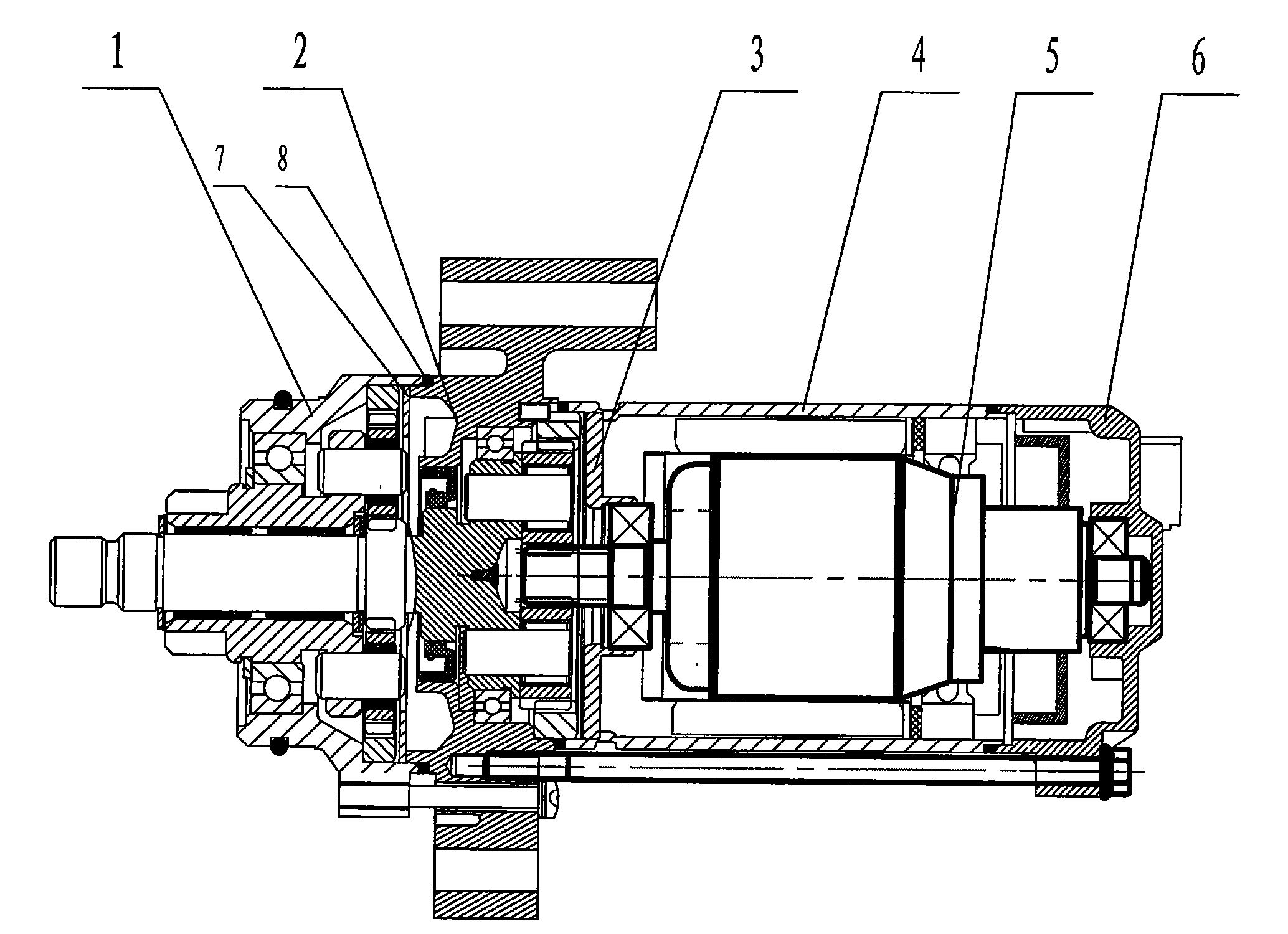 Permanent magnet double-reduction motor