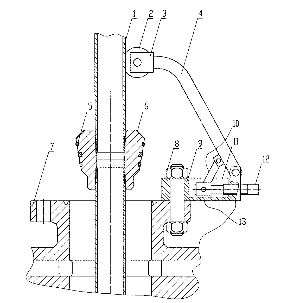 Oil tube suspender centering device