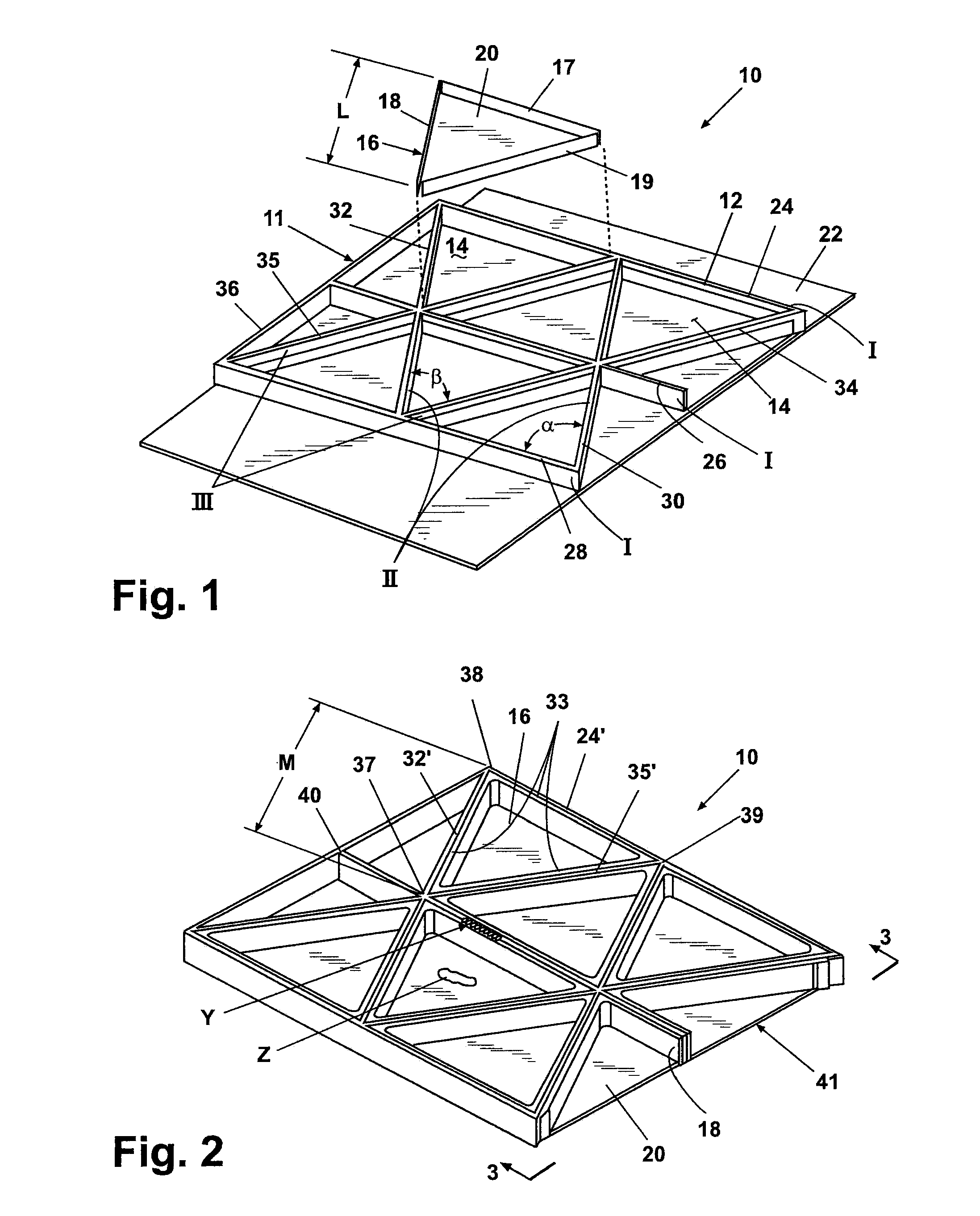 Cellular composite grid-stiffened structure