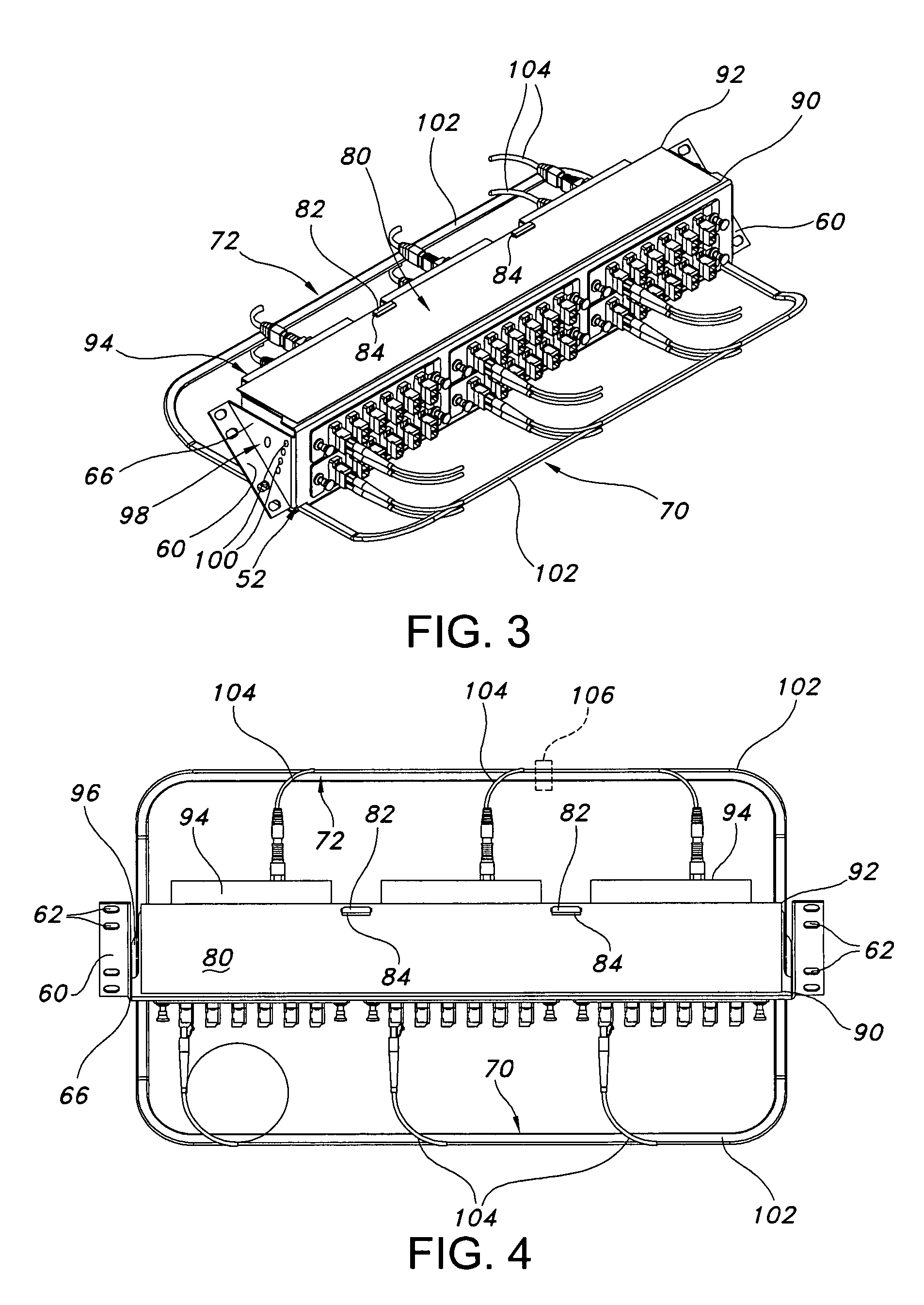 Patch panel for fiber optic network