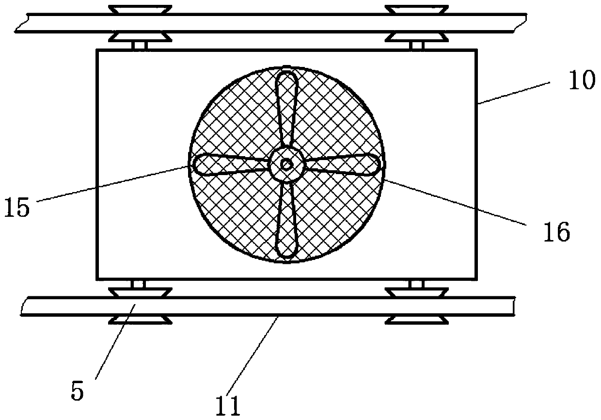 Air blowing device for suspension type workshop