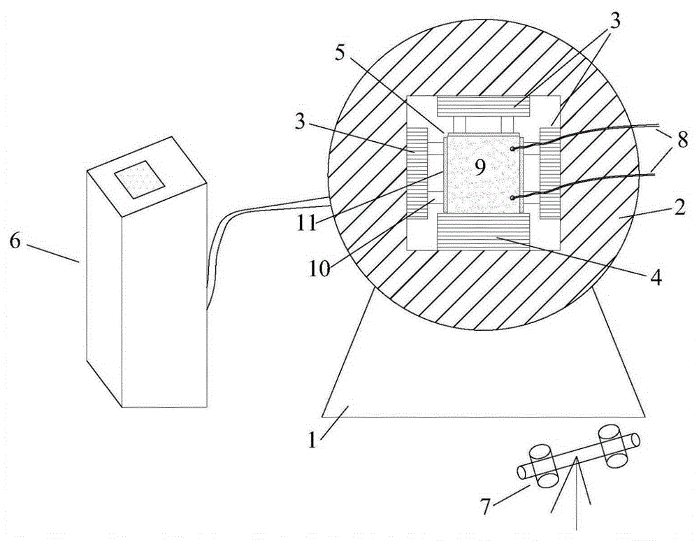 Testing system and testing method of outburst-preventing bedrock buckling failure model of karst tunnel