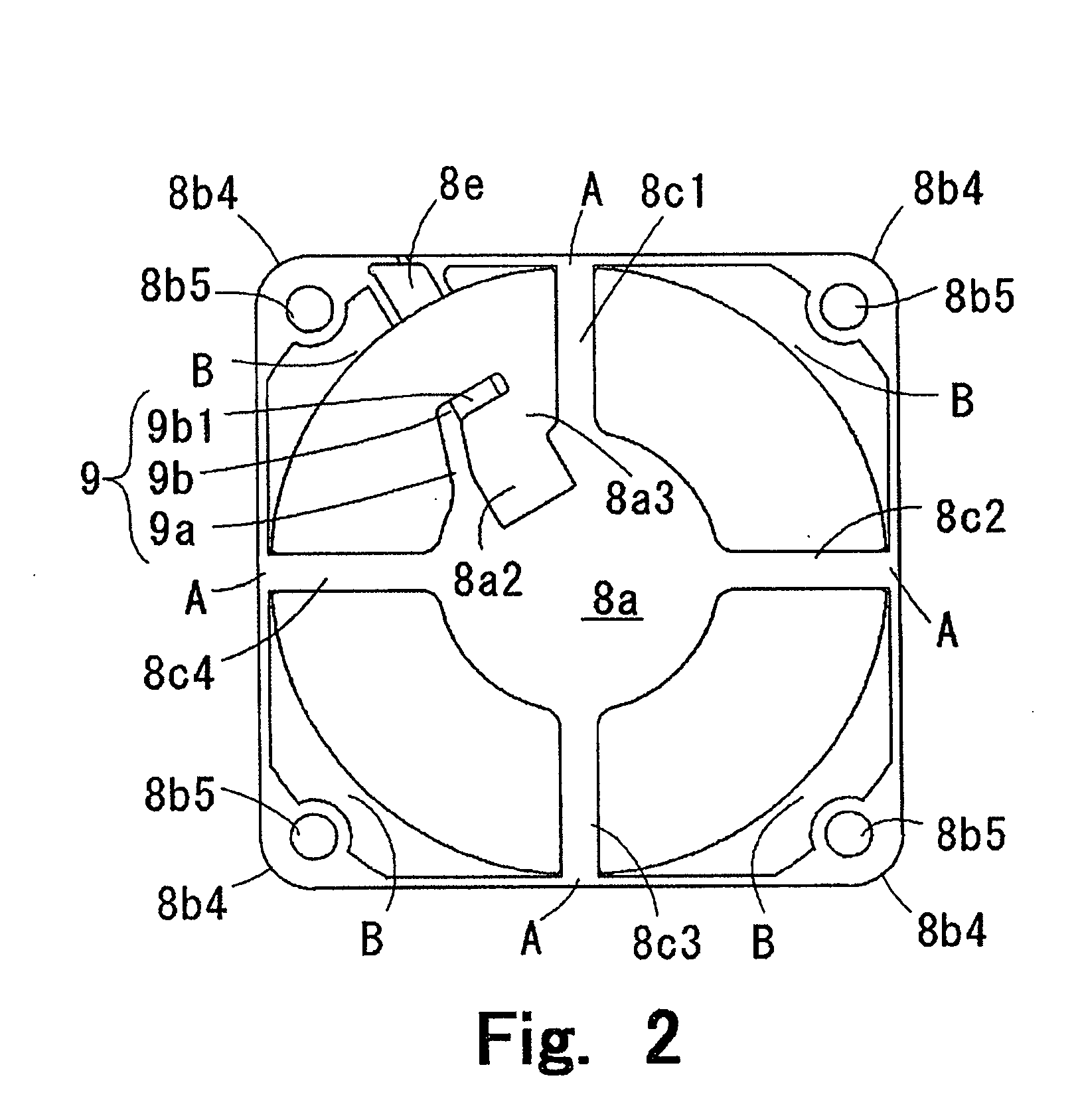 Structure of fan devices for leading out wires