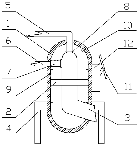 Novel mineral powder decomposition kettle