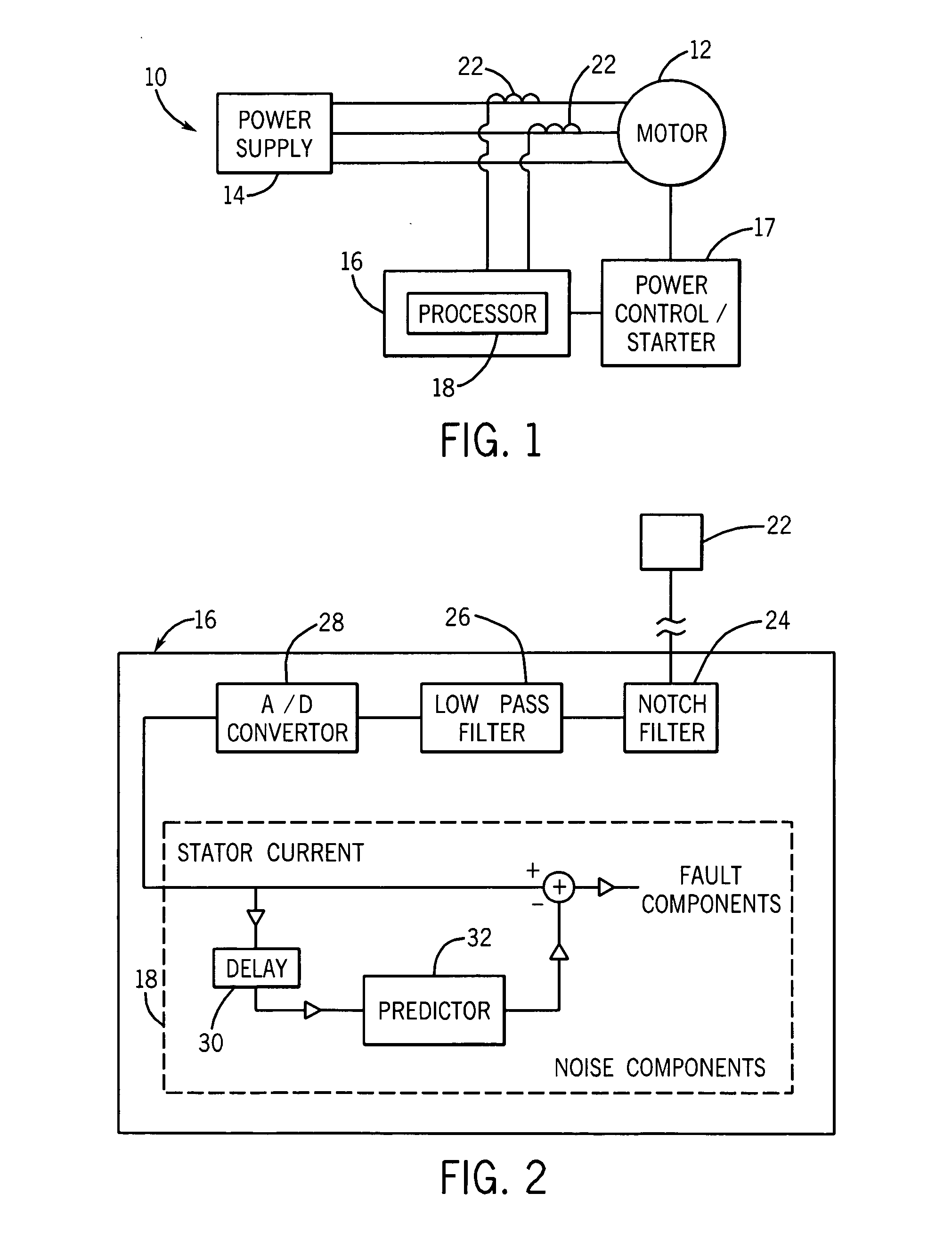 System and method for bearing fault detection using stator current noise cancellation