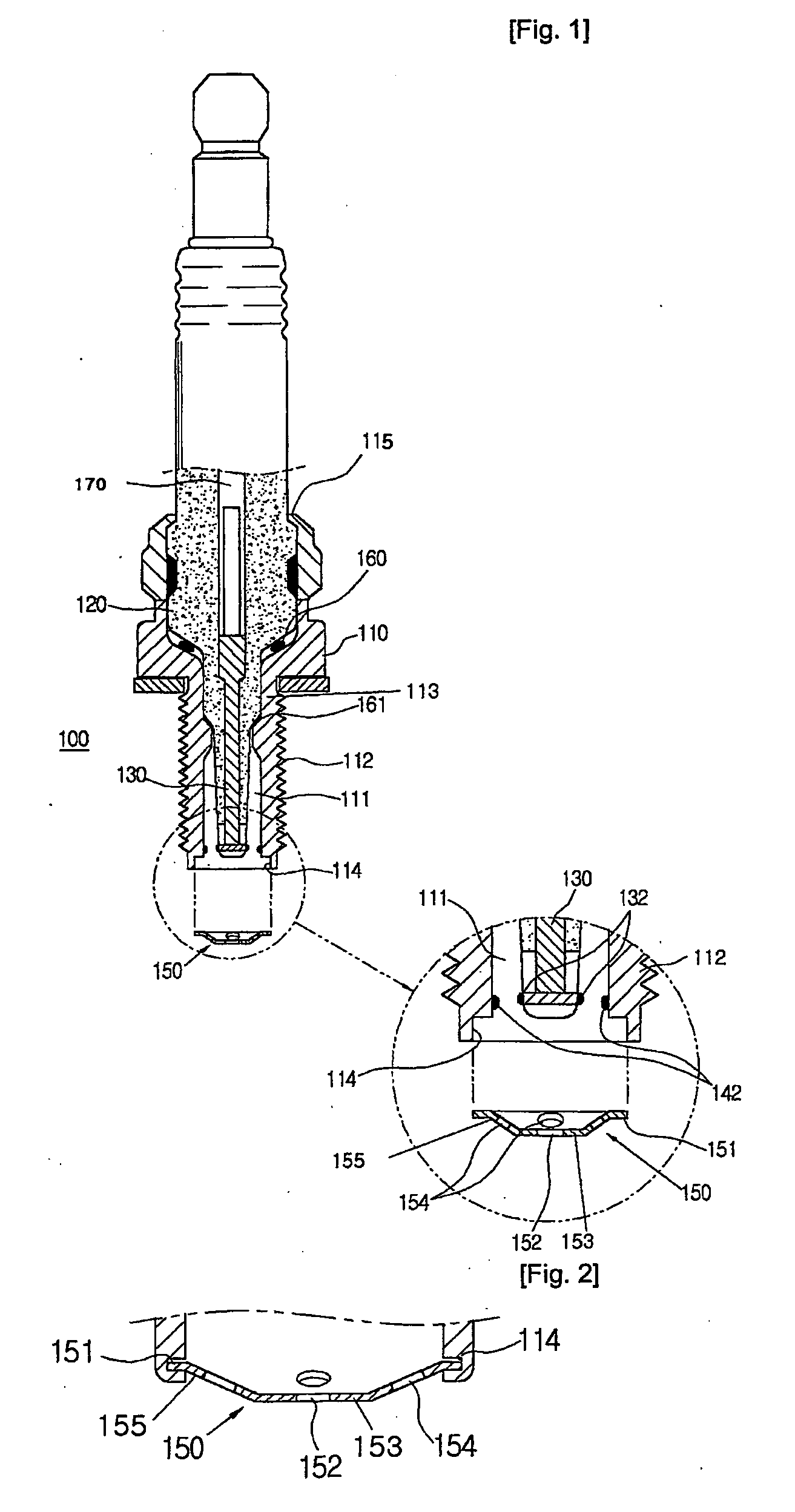 Ignition spark plug