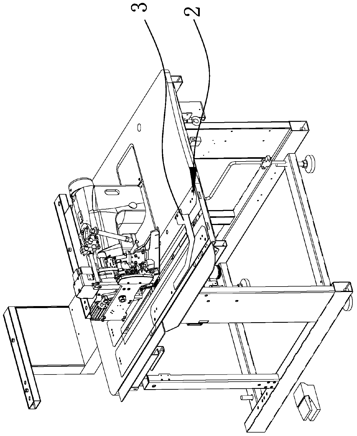 Bag cloth delivery device on bag opening machine