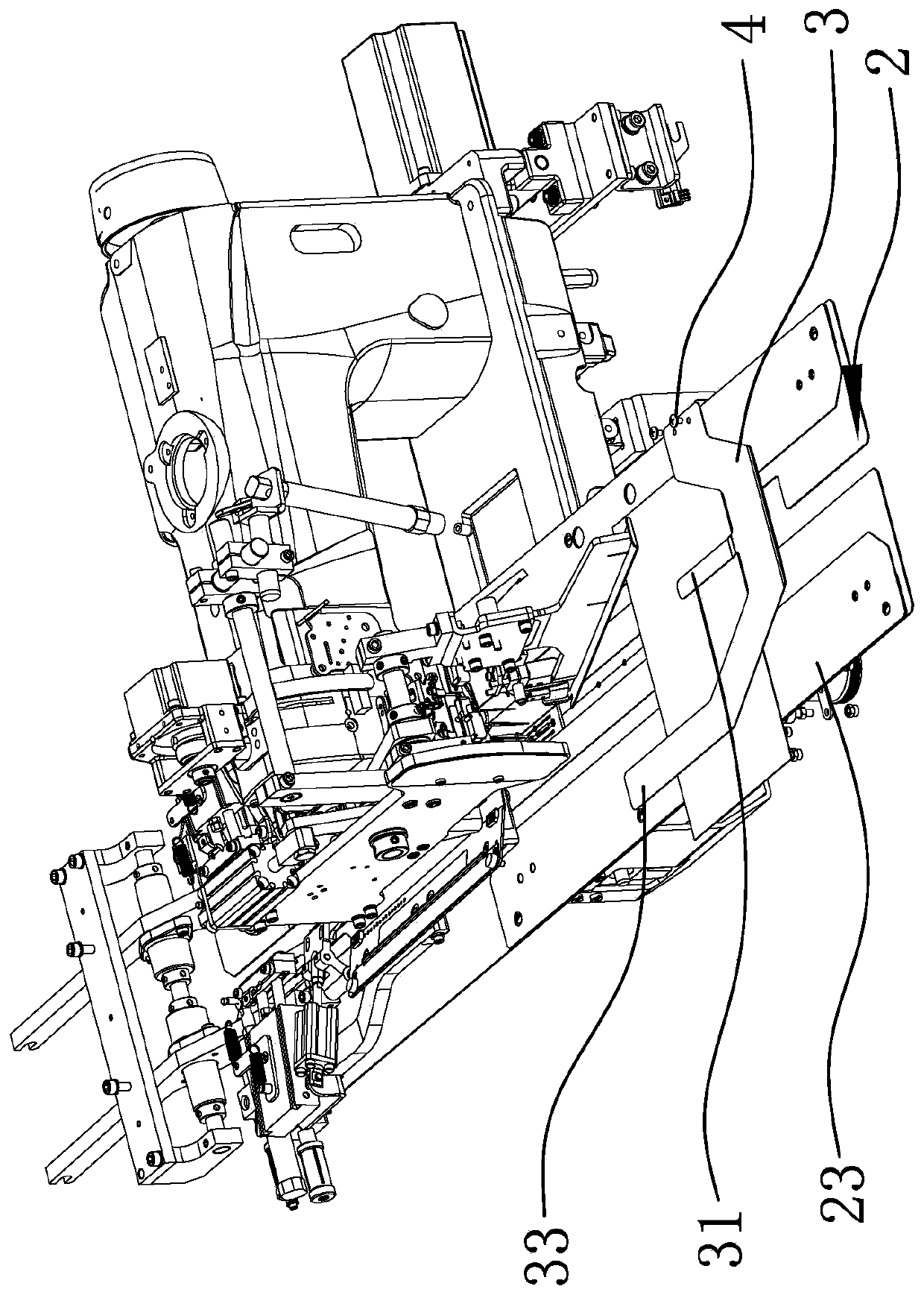 Bag cloth delivery device on bag opening machine