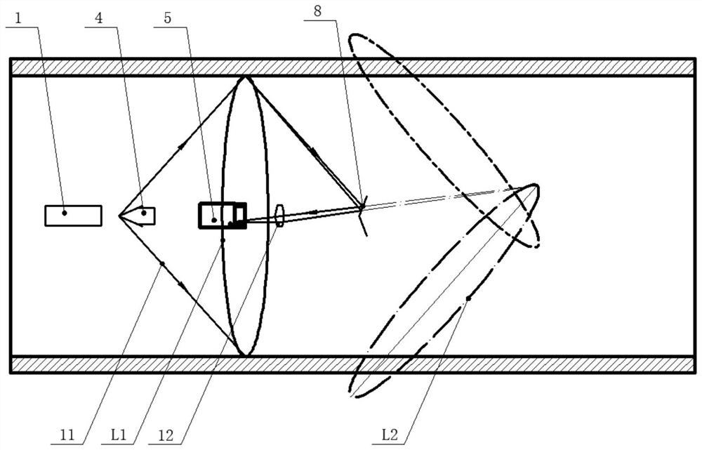 A multi-arc optical imaging inner hole diameter measuring device and method