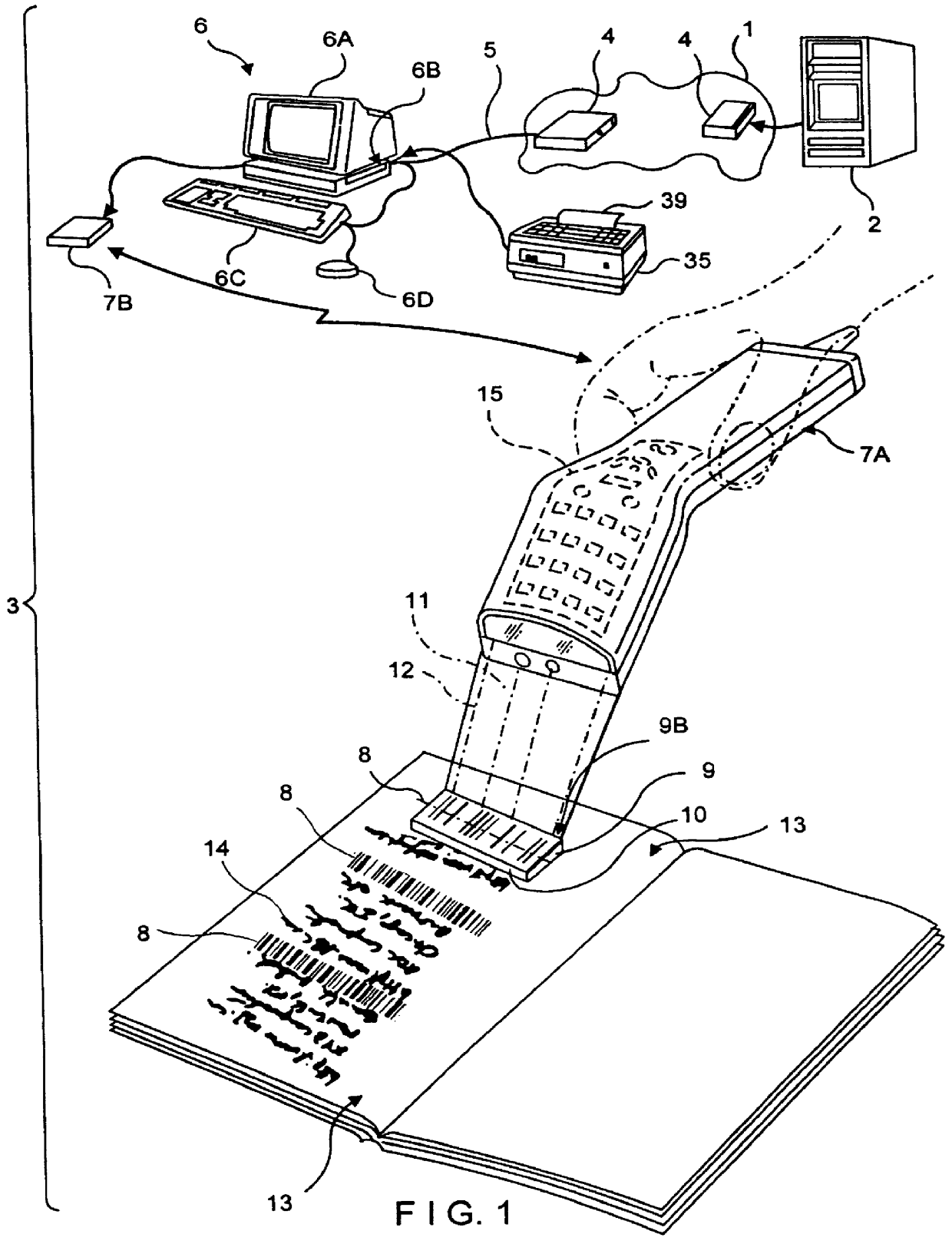 Hand-held portable WWW access terminal with visual display panel and GUI-based WWW browser program integrated with bar code symbol reader