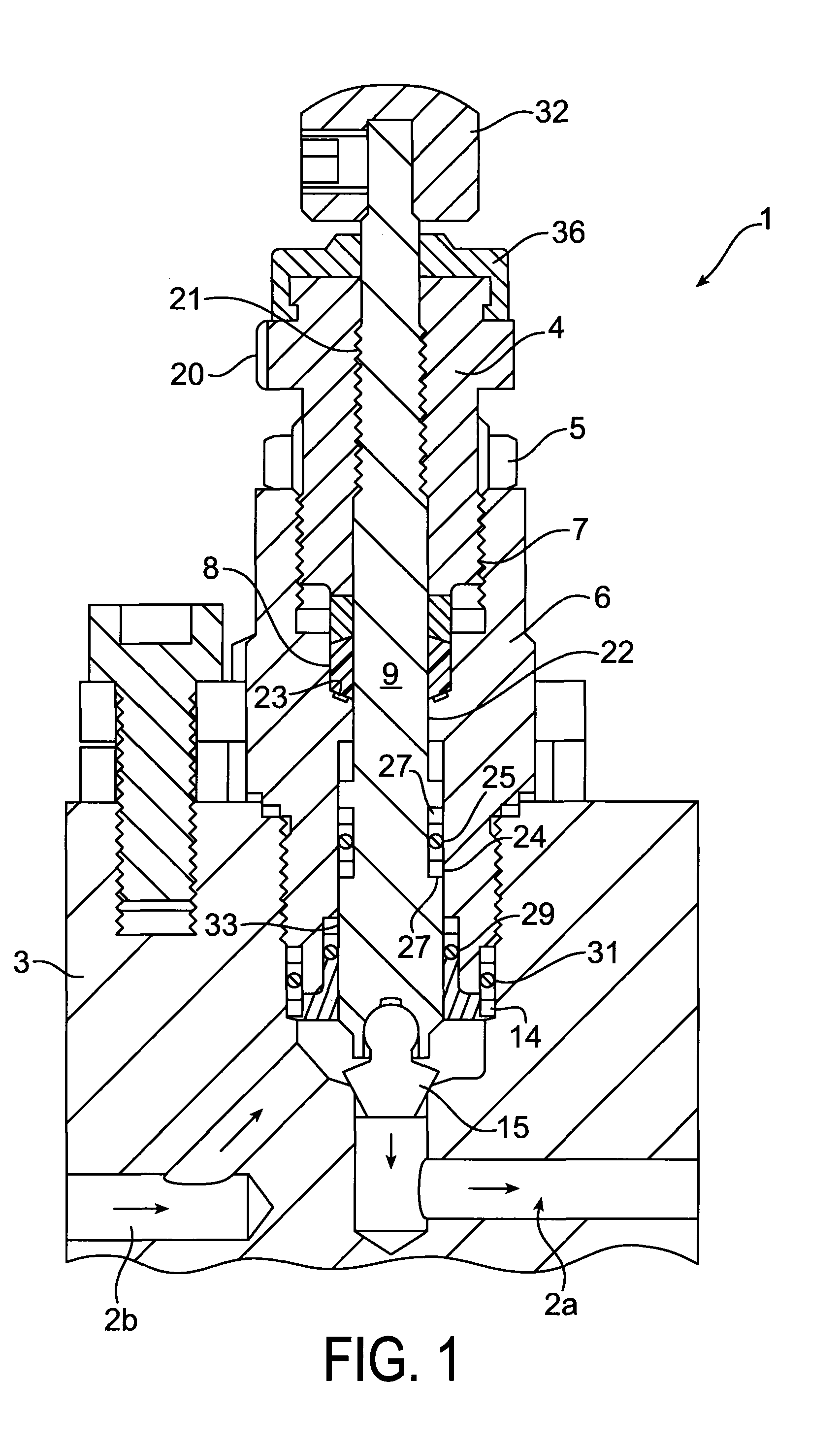 Fugitive emission reducing valve arrangement