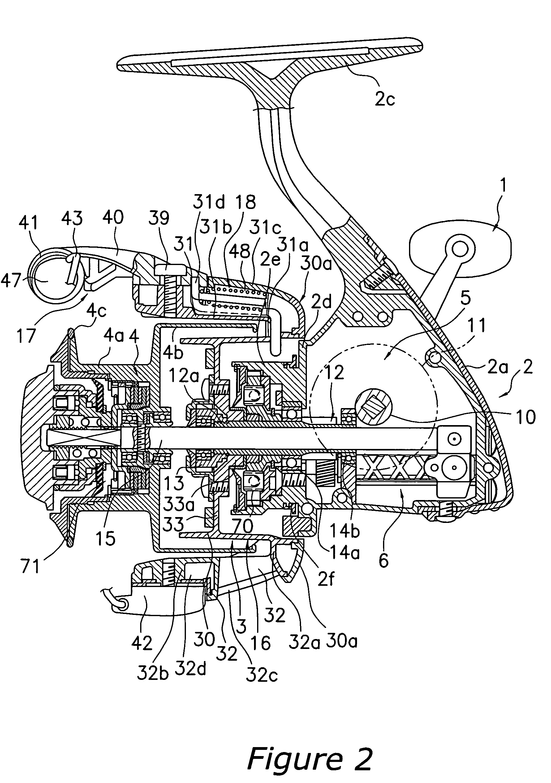 Spinning reel rotor braking device