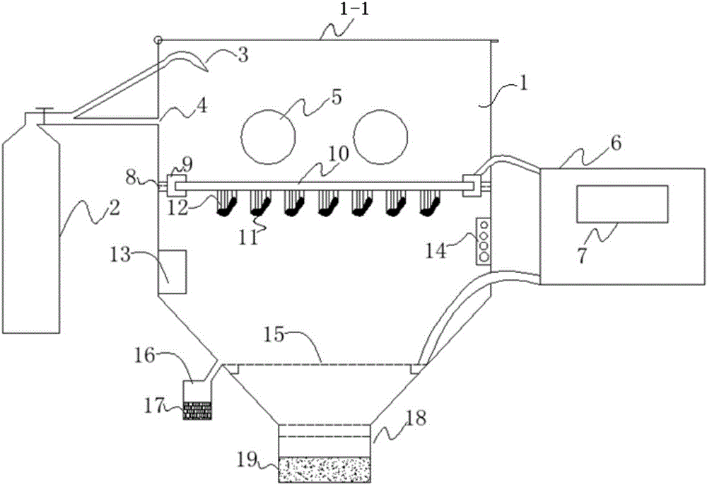 Method and device for recycling residual powder on metal material increase manufacturing substrate