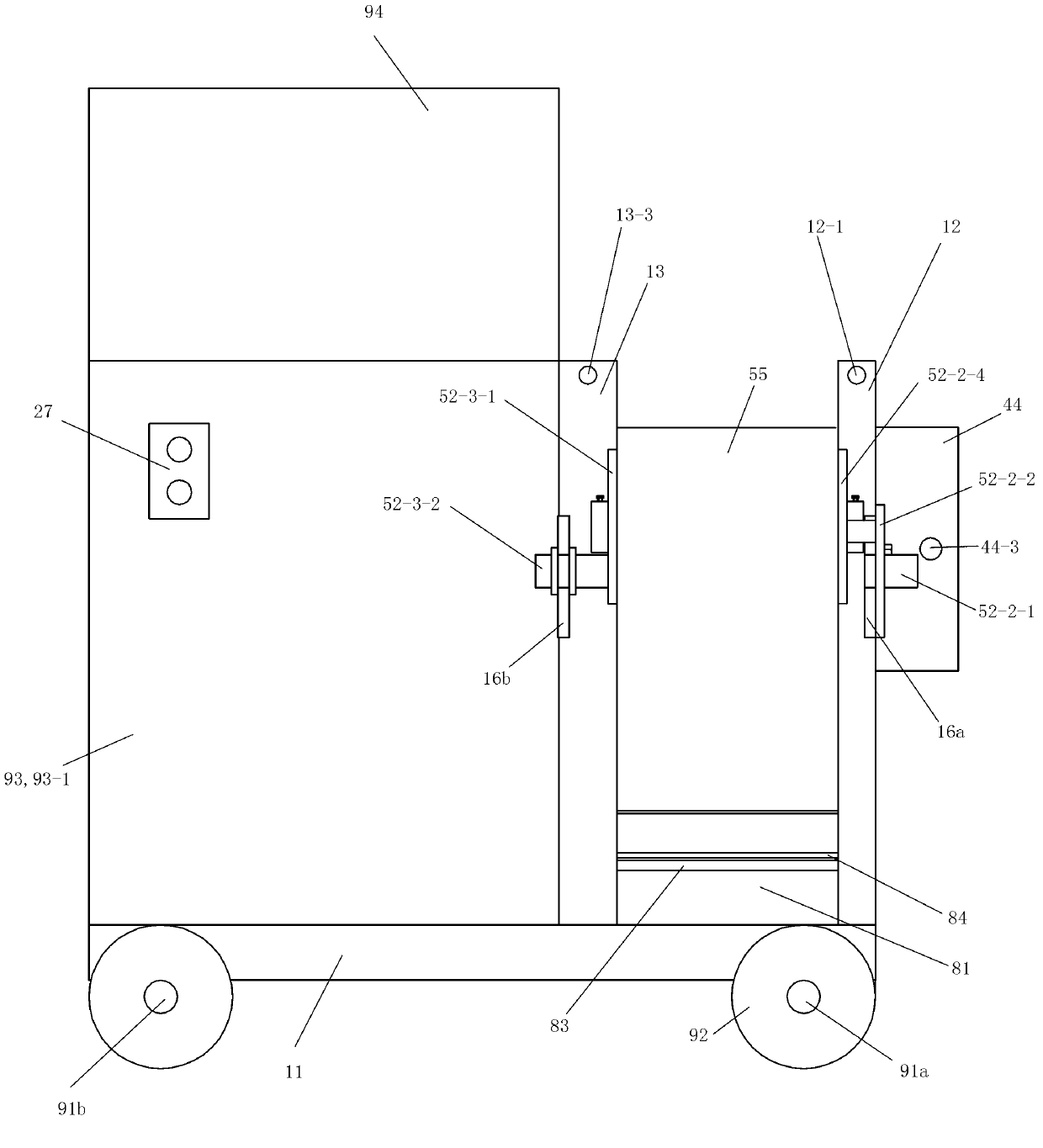 Squeezing component of fish and fishbone separating device