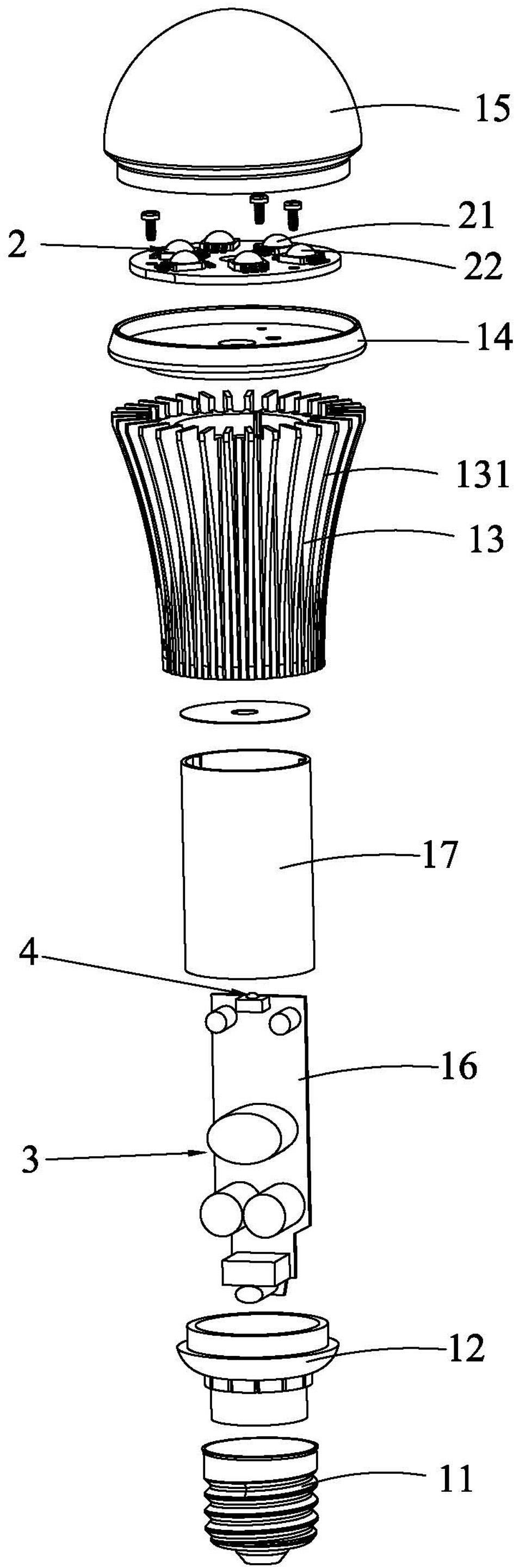 LED (light emitting diode) lamp capable of adjusting color temperature and brightness