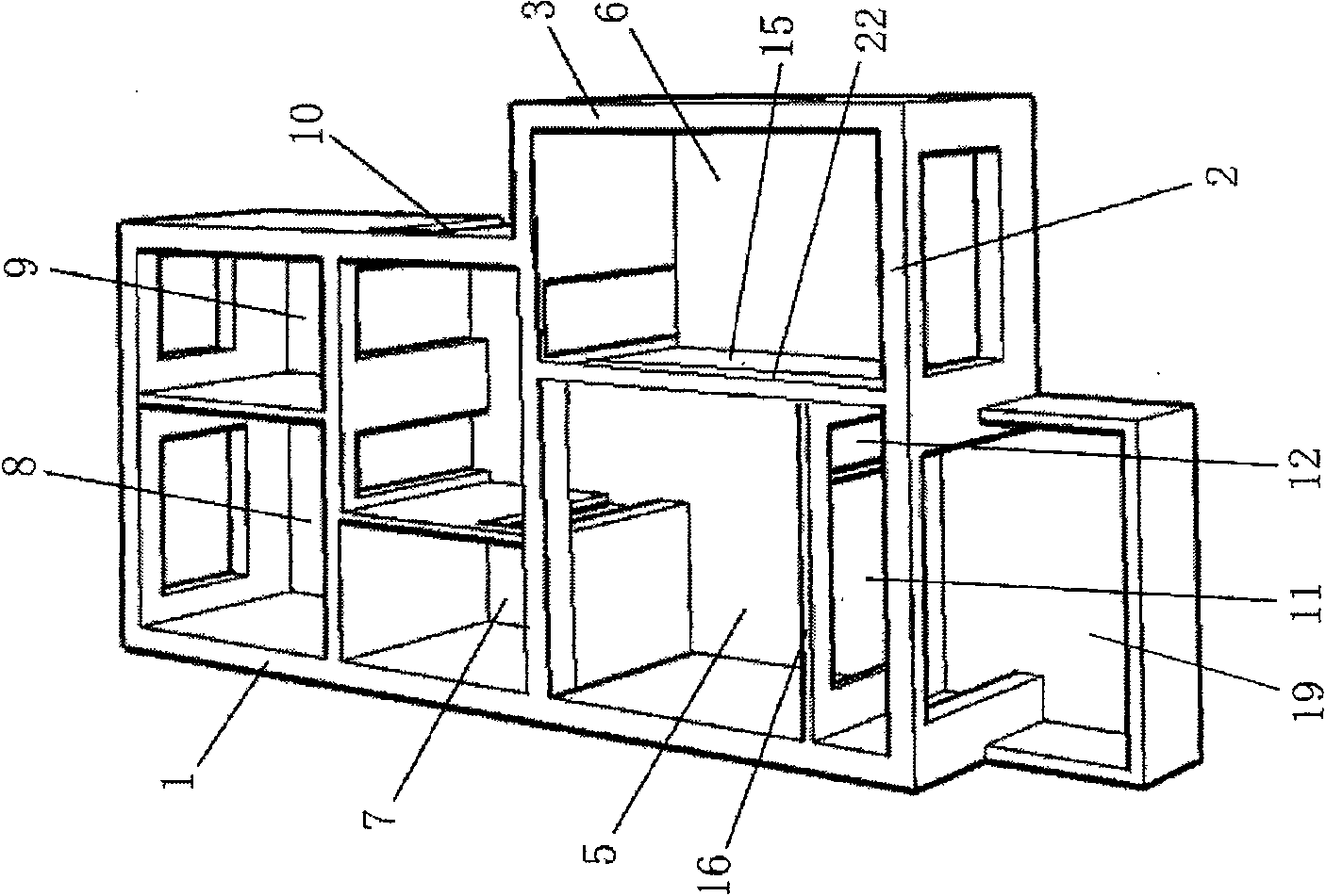 Multilayer and high-rise residential building of odd and even layer asymmetric matrix