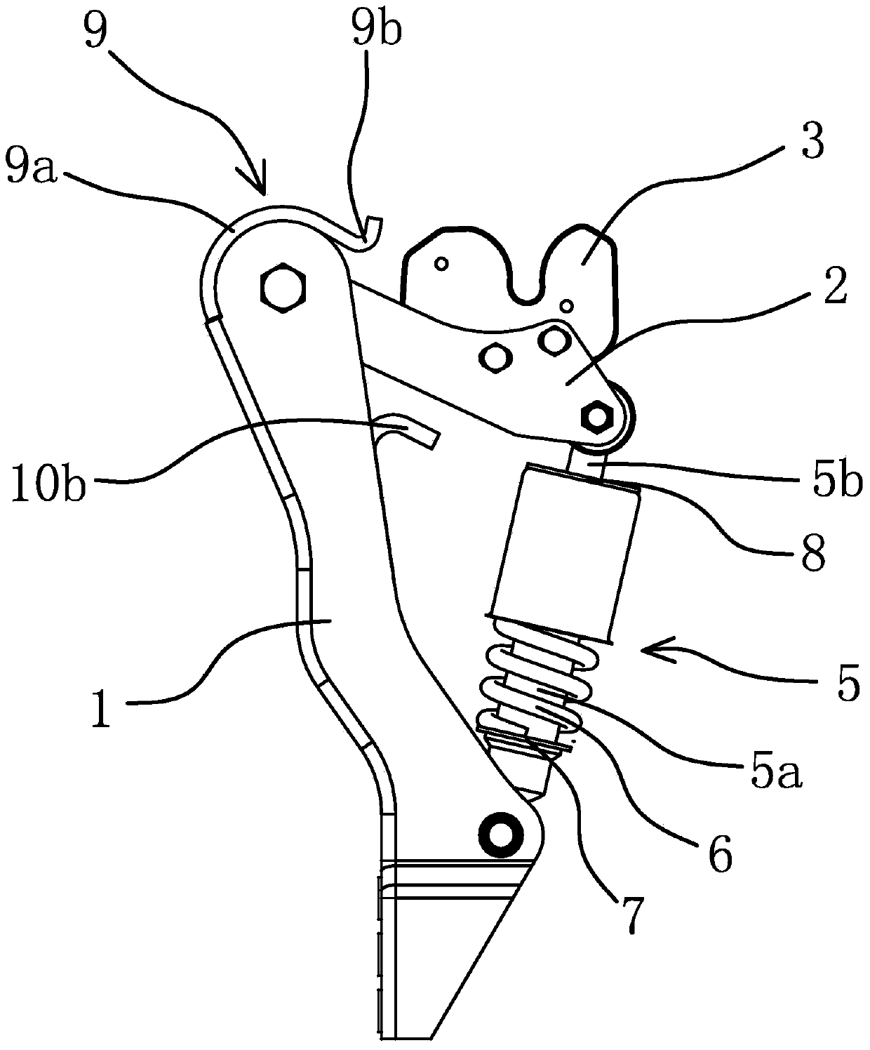 Heavily-loaded vehicle cab rear suspension device