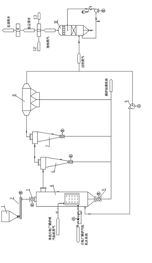 Comprehensive utilization system for drying low-order coal of thermal power plant in steam pumping and indirect heat exchanging way and process thereof