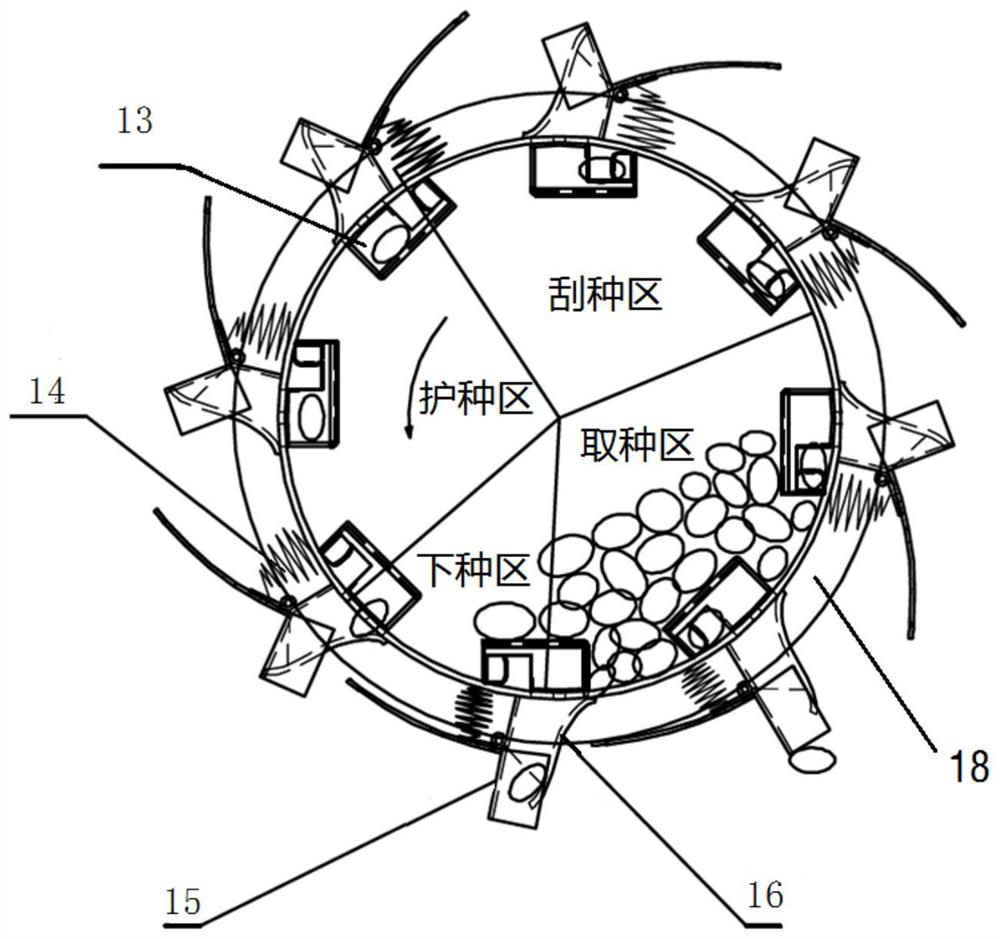 A seed metering mechanism for directional seeding and a secondary suppression seeder