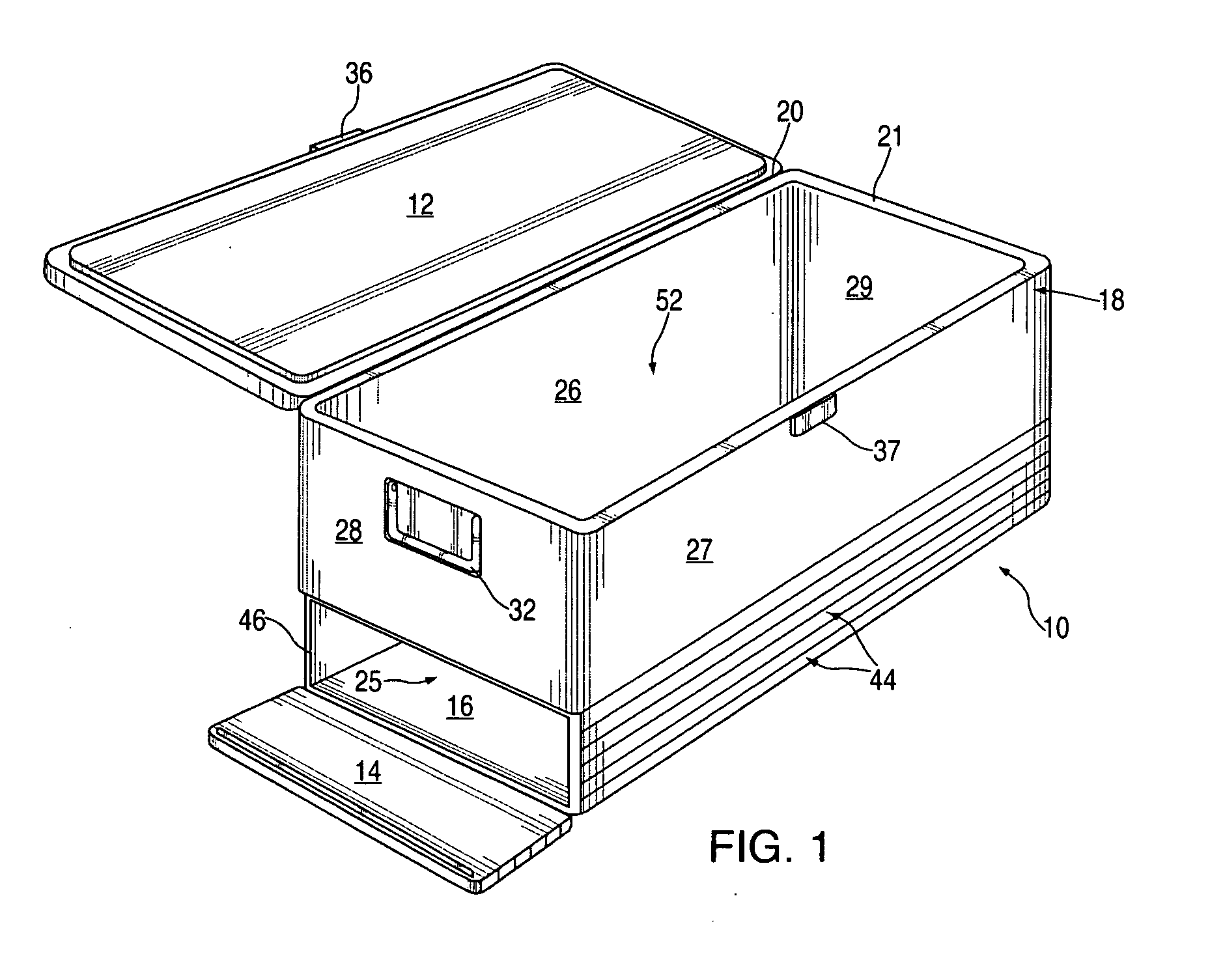 Portable cooler with disguised valuables compartment