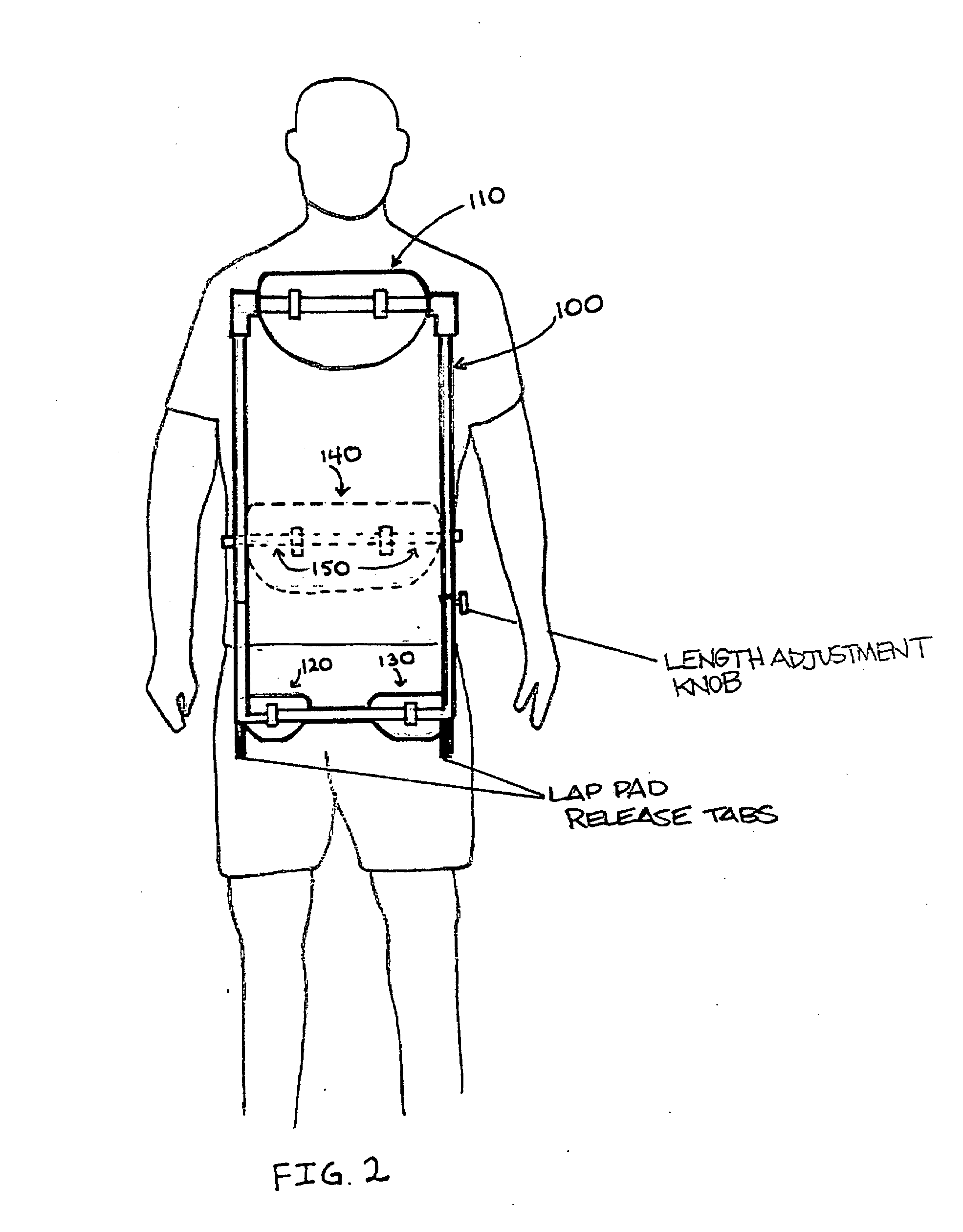 Adjustable brace for correcting a forward lean