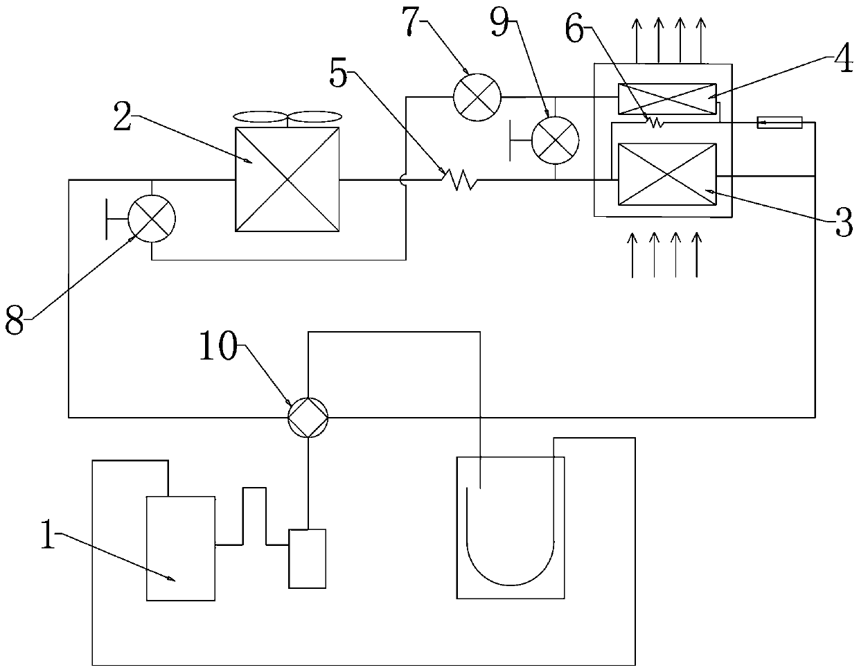 Constant frequency air conditioning system for improving indoor comfort degree