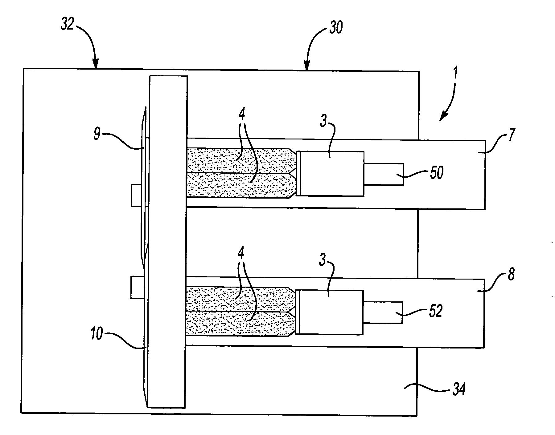 Apparatus for the slicing of food products having two cutter heads