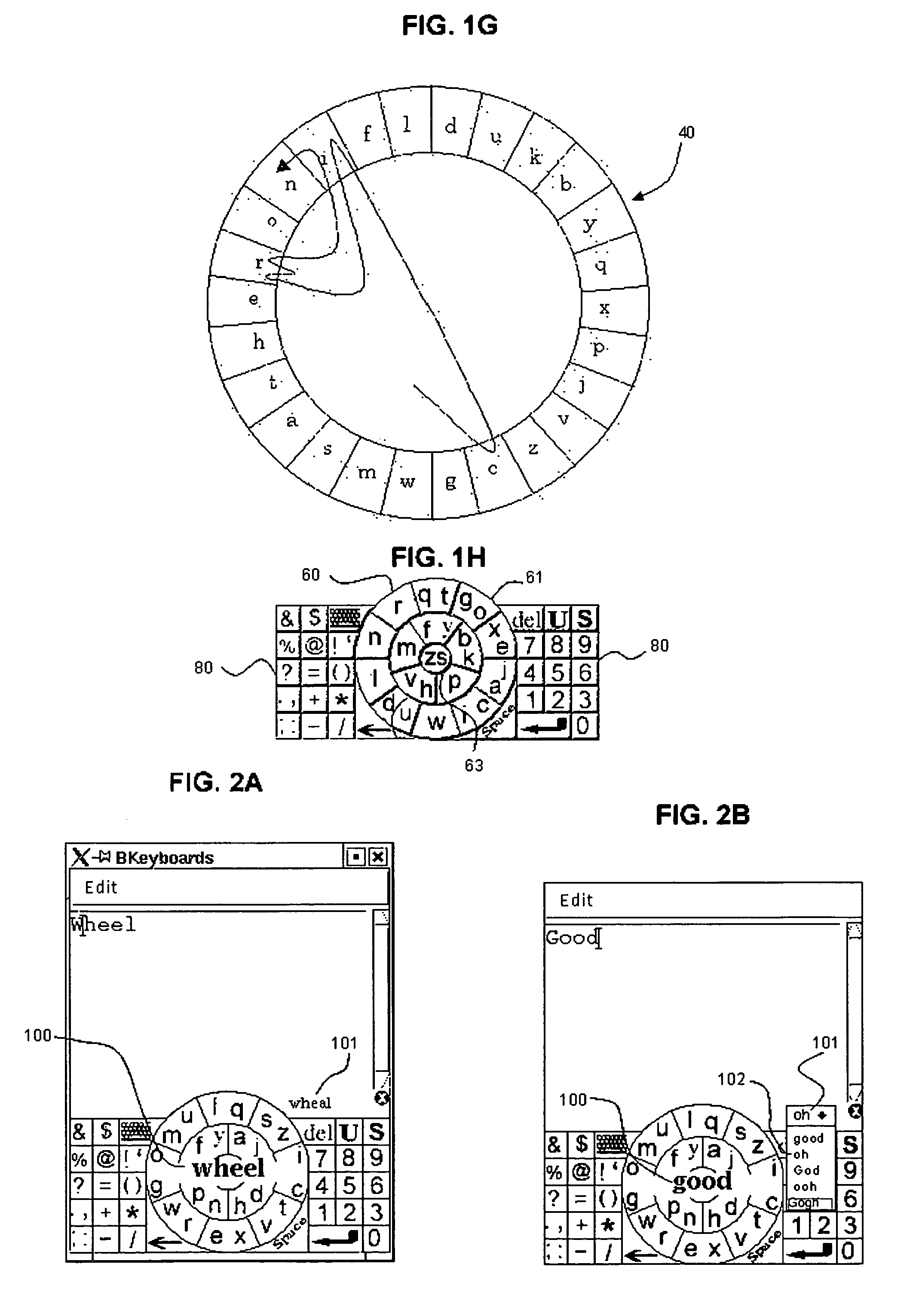 Reduced keyboards system using unistroke input and having automatic disambiguating and a recognition method using said system